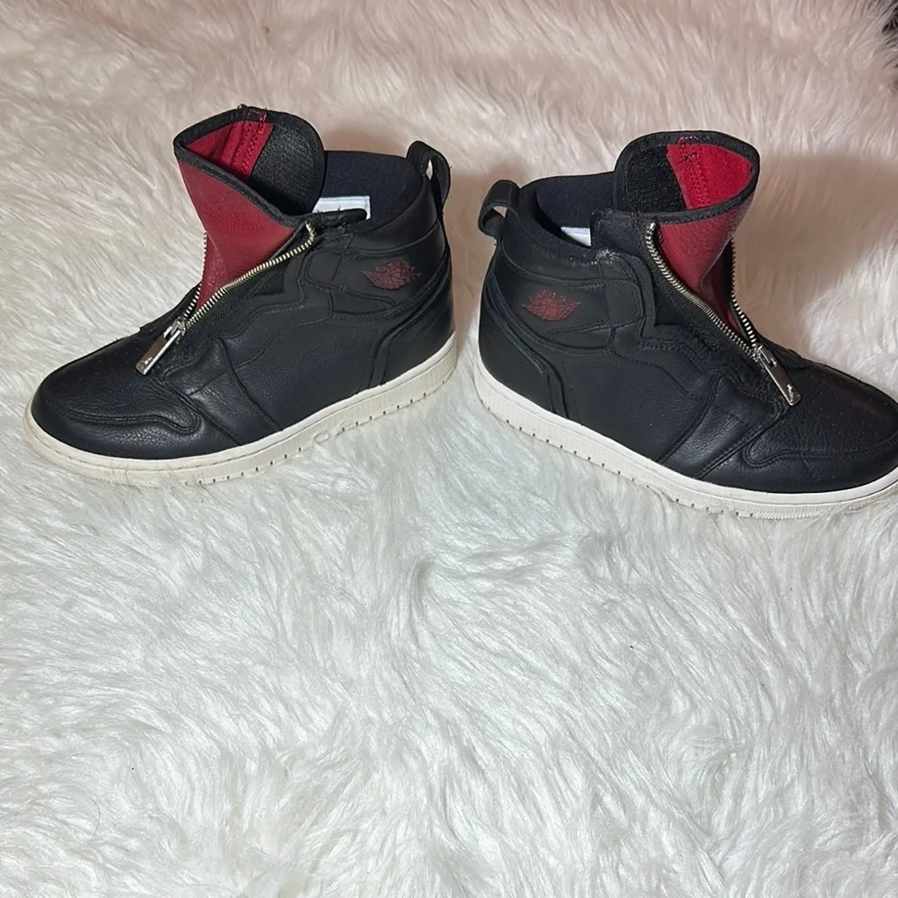 Nike Black and White AirJordan Retro zip